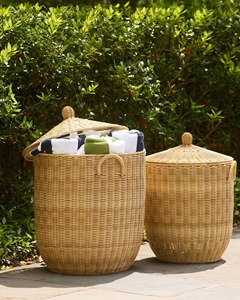 Madaket Natural Rattan Eco-Friendly Modern Multi-Purpose Outdoor Storage <b>Basket</b> - Product Image 3