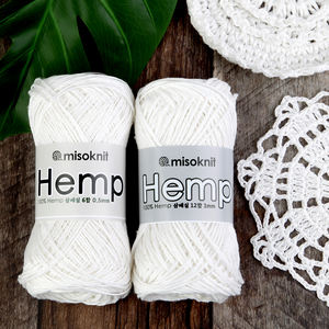 [Misoknit] Fil de chanvre écologique 50g 0.5mm 1mm presque aucun torsion vérifié sans produit chimique pour le tricot à la main - Product Image 3