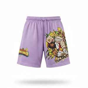 Shorts de basket-ball pour hommes en mesh double couche, style streetwear, respirants, séchage rapide, personnalisables. - Product Image 6