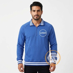 ฟีที่ปรับแต่งได้ |   เสื้อพูลโอเวอร์ผู้ชาย คอวี ผ้าฝ้ายฟลีซ 100% ปักลายด้านหน้า ทรงปกติ ใส่ได้ในฤดูหนาว ระบายอากาศได้ดี แห้งเร็ว - Product Image 2