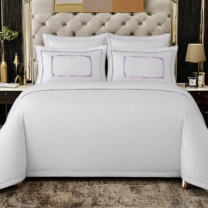 Funda de almohada con marco de lavanda, elegante funda de cojín floral morada, tela suave y transpirable, diseño botánico clásico enmarcado - Product Image 4