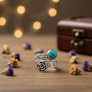 Blue Copper <b>Turquoise</b> Fashion <b>Ring</b> (5.2 Grams) - Product Image 3