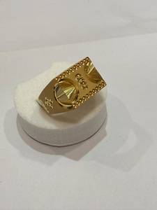 Anillo de Diseño Geométrico Circular para Hombre, Chapado en Oro, de Latón, Joyería de Moda, Regalo, Hecho a Mano, Producto al por Mayor - Product Image 4