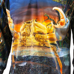 เสื้อโปโลตกปลาผ้าสแปนเด็กซ์/โพลีเอสเตอร์ สกรีนลายตามสั่ง เสื้อชาวประมงไซส์ใหญ่ ระบายอากาศได้ดี UPF 50 แห้งเร็ว - Product Image 3