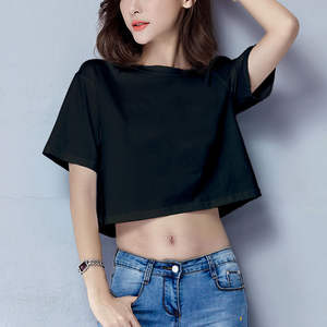 Oferta Especial: Camiseta Casual de Manga Corta para Mujer, Cuello Redondo, Ajustada, de Lona de Seda/Algodón Transpirable y Ecológica, con Estampado Personalizado - Product Image 2