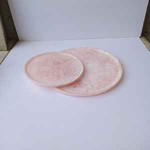 Ensemble de plaques en résine époxy faites à la main, nouveau design mince et luxueux, couleur personnalisée, décoration de table et de cuisine, nouvel article - Product Image 1