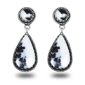 Pendientes Colgantes Bohemios de Plata de Ley 925 con Turquesa de Búfalo, Diseño Adorable para Mujeres y Niñas, Venta al por Mayor, Mejor Precio - Product Image 1