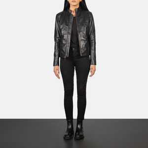 Wholesale Women's Studded Genuine <b>Leather</b> Motorcycle <b>Jacket</b> Luxury Slim Fit Punk Rock Women <b>Leather</b> <b>Jackets</b> for Ladies Fashion - Product Image 3