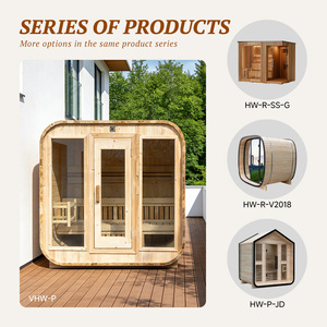 Sauna tipo cápsula para estaciones de esquí, de cedro rojo y pino termotratado, panorámica, con certificación ETL y <span class=keywords><strong>CSA</strong></span>, WiFi inteligente, 240V, DDP, para EE. UU. y Canadá, para inmersión en agua fría - Product Image 4
