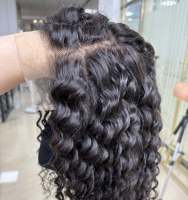 HD Lace Wig 5x5 Swiss Lace Perruque de cheveux péruviens Deep Wave Perruque de cheveux humains Lace Front Wig pour femmes noires