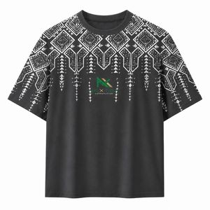Custom <b>Geometric</b> Tribal Print T-<b>Shirt</b> Men Shoulder Graphic Tee Streetwear Fashion Summer Top - Product Image 6