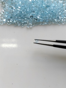 Topacio Azul Cielo Natural de 2.5MM, Corte Cuadrado Escalonado, Piedras Preciosas Sueltas para Joyería - Product Image 1