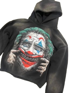 Venta al por mayor personalizado 100% algodón polar sudadera hombres gota hombro con capucha pulóver bordado Puff estampado sólido invierno Casual - Product Image 2