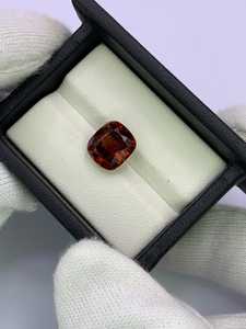 Pierre précieuse naturelle Hessonite Grenat, taille coussin, orange miel, facettée, pour la vente en gros de bijoux - Product Image 3