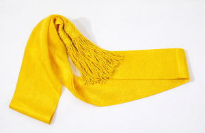 Ceinture en soie jaune de style guerre civile, accessoire de costume historique haut de gamme pour reconstitution historique - Product Image 5