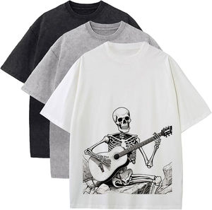 เสื้อยืดกราฟิกผู้ชายทรงโอเวอร์ไซส์ น้ำหนักเบา ทรงบ็อกซี่ หนา สไตล์สตรีทแวร์ ฮิปฮอป คอกลม แขนสั้น ราคาดี - Product Image 2