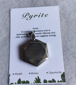 Colgante de Obsidiana Hexagonal con Forma de Copo de Nieve, Piedra Curativa de Cristal Natural, Joyería de Moda al por Mayor - Product Image 6