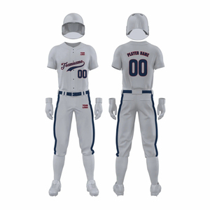 Conjunto de Camiseta de Béisbol Unisex de Alta Gama, Personalizada, Bordada, Transpirable, de Secado Rápido, en Poliéster Resistente, para Partidos de Equipo - Product Image 1