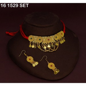 Conjunto de Collar Choker Árabe Vintage, Chapado en Oro, Joyería Tribal Afgana, Collar Étnico Bohemio para Mujer, Conjunto de Joyería Árabe - Product Image 5