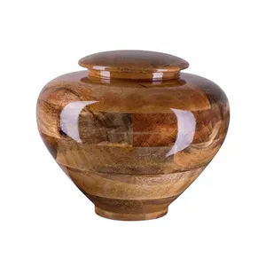 Scatola di urna per animali domestici in legno di alta qualità per forniture funerarie urne di legno per cremazione per fornitore di urna di cenere per animali domestici dall'india