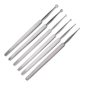 Surgical Stainless Steel Manual Buck Ear Curettes Blunt 165mm 44-610-010 Precision ENT <b>Instrument</b> Reusable High-<b>Temperature</b> - Product Image 1
