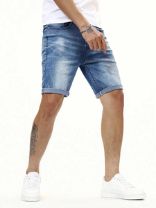 Custom <b>Men</b> Vintage Wash <b>Jean</b> Shorts Oem Odm High Quality Casual Wear Manufacturer - Product Image 3