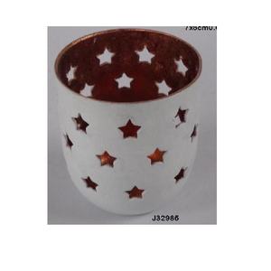 Votivo de aluminio con patrones redondos cortados a mano en acabado de latón antiguo portavelas de luz de té decoración de Navidad de Diwali para el hogar - Product Image 3