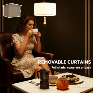 Gazebo y Toldo de Madera, Estructura Exterior Elegante para Relajarse - Product Image 4