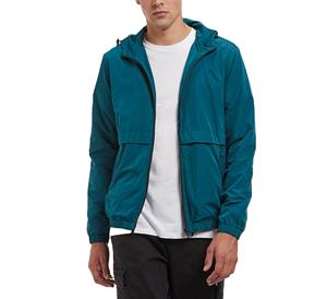 Veste softshell à capuche pour homme, couleur turquoise, fermeture éclair, résistante à l'eau, en polyester, vêtements d'extérieur, coupe classique, toutes saisons - Product Image 3