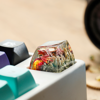Keycaps Mystical Anime, Custom Artisan Keycaps, Keycaps Anime Cute, Green Keycaps, Keycaps Set, Keycaps Resin