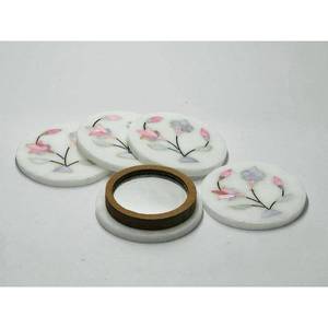 Espejo decorativo de diseño floral de color hermoso al por mayor con marco de incrustaciones de mármol blanco de alta calidad al mejor precio disponible aquí - Product Image 1