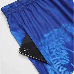 Ensemble de maillot de basket-ball pour hommes, imprimé dragon bleu, sans manches, col rond, évacuation de l'humidité, sublimé, numéro 6, nom personnalisé - Product Image 6