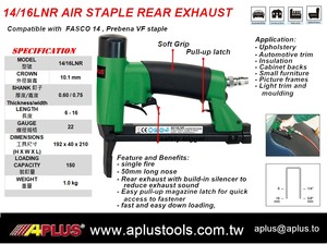 APLUS 14/16LNR Pistolet à air comprimé pneumatique Long Nez Arrière Échappement Double Déclenchement Bas Chargement 64 Type - Product Image 2