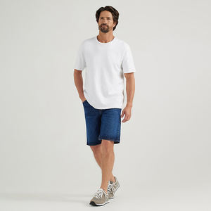 Shorts cargo en denim pour homme, bleu délavé, décontractés, multi-poches, 100% coton, écologiques, anti-UV, logo personnalisé, streetwear, OEM - Product Image 1