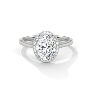 Bague en diamant moissanite de haute qualité, or blanc 14 carats avec coupe ovale, bague de mariage pour femme, bijoux fins, cadeau pour l'exportation - Product Image 1