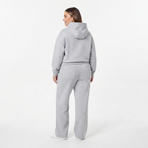 Conjunto de Sudadera con Capucha y Pantalones de Chándal de Maternidad para Mujer, Personalizado con Cremallera, de Forro Polar Grueso de 450 g/m², para Embarazo - Product Image 2
