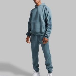 Conjunto de Sudadera y Pantalón Jogger para Hombre con Estampado Digital, Efecto Desgastado y Lavado Ácido, de Dos Piezas, Manga Larga - Product Image 2