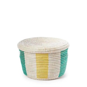 Cesta de Almacenamiento Tejida a Rayas, Decoración para el Hogar, Cesta de Almacenamiento Hecha a Mano, Venta al por Mayor, Ecológica, Hecha en Vietnam - Product Image 2