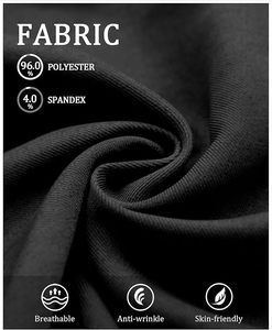 Pantalones Casuales Ligeros para Hombre, Corte Recto, Cintura Media, Antiarrugas, Mezcla de Spandex/Poliéster, Verano - Product Image 5