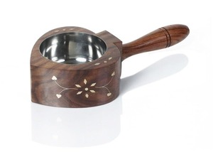 Brûleur à Bakhoor en bois artisanal avec poignée amovible, porte-encens arabe de qualité supérieure pour le Ramadan, décoration de maison du Moyen-Orient - Product Image 5