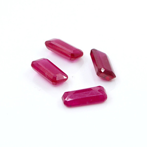 Rubis naturels de Bangkok, octogones calibrés 4x8mm, pierres précieuses de rubis naturelles facettées pour la fabrication de bijoux, prêtes à l'emploi - Product Image 3