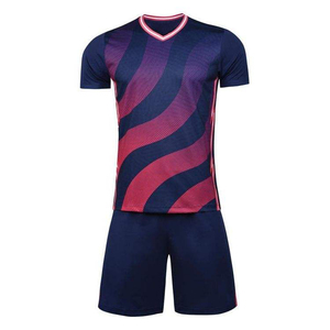 Conjunto de Camiseta de Fútbol Personalizada para Hombre, Blanca, Azul y Amarilla, con Estampado Sublimado, Manga Corta, Cuello Redondo, Transpirable, de Poliéster, para Equipo, con OEM - Product Image 5