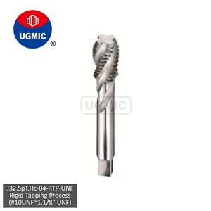 J32.SpT.Hc-04-R.T.P- # 10 # 12 1/4" 5/16" 3/8" 7/16"1/2" 9/16" 5/8" 3/4" 7/8" 1" 1,1/8" -เกลียว UNF-ร่องเกลียวแบบสไปรัล-HSS-Co Tap-JIS - Product Image 1