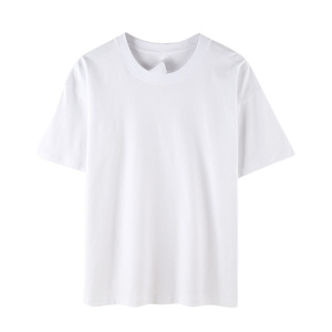 T-shirt à manches courtes en coton 180g, coupe ample, col rond, personnalisable avec logo OEM, grande taille, t-shirt ample - Product Image 2