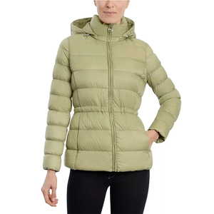 Veste d'hiver pour femmes, style doudoune, manteau chaud à capuche, léger, imperméable, vêtements décontractés pour l'extérieur, OEM ODM - Product Image 5
