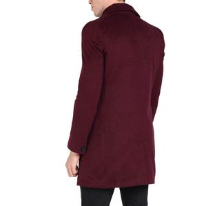 Manteau long en laine pour homme, chaud, élégant, coupe-vent, pour l'automne et l'hiver, style streetwear, vente en gros - Product Image 2