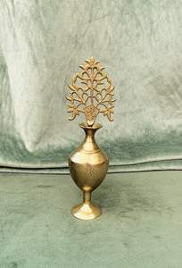 Support décoratif en laiton de style moghol pour Surmadani, à usage traditionnel, sans poudre de Surma, pour bébés - Product Image 2