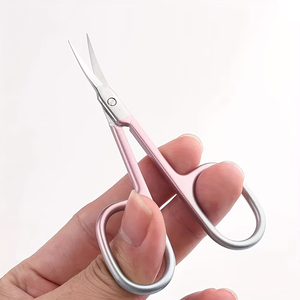 Custom Logo Cuticle <b>Trimmer</b> Ultra-Fine Mirror Polish Latest Design Beauty Grooming Tool Stainless Steel Manicure Scissors - Product Image 1