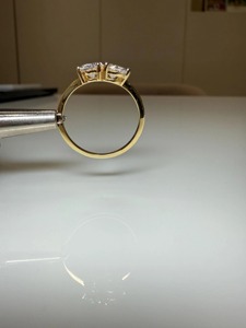 Lab Grown Diamond Toi et Moi <b>Ring</b>_ 14K Gold Pear & Oval Cut Engagement <b>Ring</b> - Product Image 5