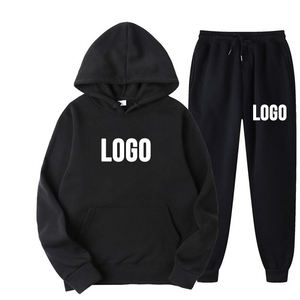 Ensemble de survêtement unisexe personnalisé en coton et polyester, sweat à capuche, pull en molleton technique, vêtements de sport pour la gym, vente en gros - Product Image 4